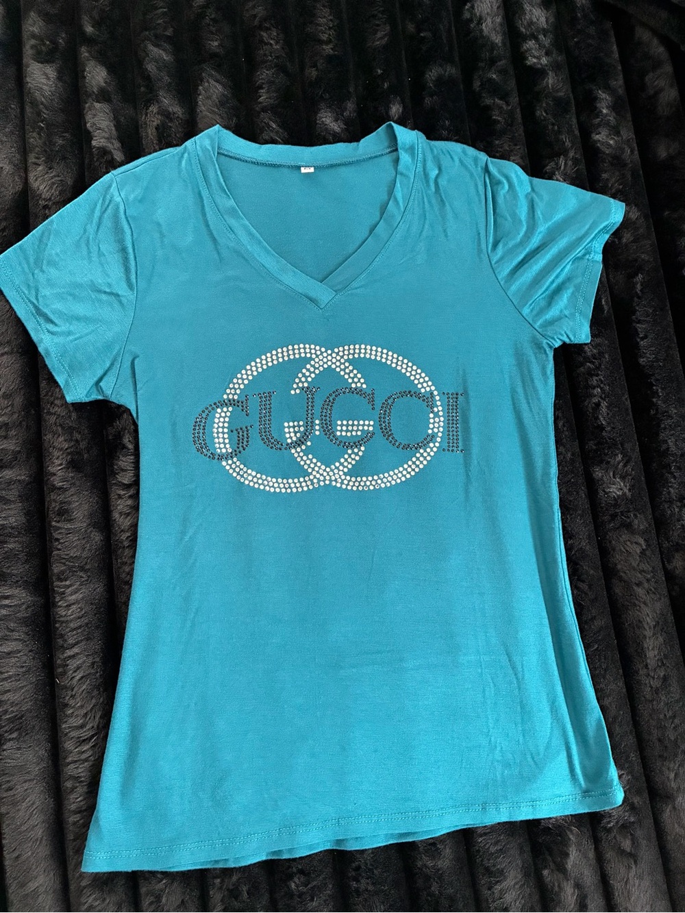 New Women’s Luxury Rhinestone Embellished    T-shirt Size Medium